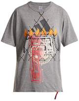 Thumbnail for your product : Couture Noki - Customised Street Cotton T Shirt - Womens - Grey Multi