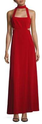 Jill Stuart Mockneck Sleeveless Cutout Gown