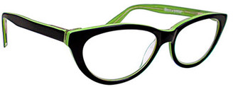 Sunscape Eyewear Women's Black & Green Gato Readers