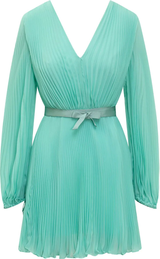 Max Mara Plissé Mini Dress