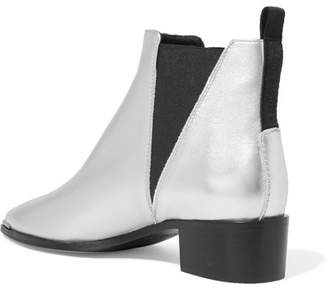Acne Studios Jensen Alu Metallic Textured-leather Ankle Boots - Silver