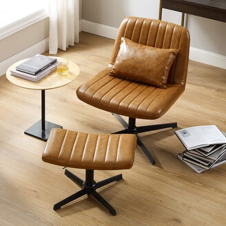 https://img.shopstyle-cdn.com/sim/14/55/1455cd99677fd70d5dbe0dfff7f033ac_xlarge/epowp-desk-chair-no-wheels-with-foot-rest-ottoman-and-lumbar-pillow-mid-century-modern-chair-adjustable-height-swivel-accent-chair.jpg