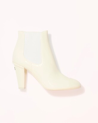 white chanel booties