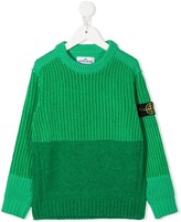 Thumbnail for your product : Stone Island Junior Compass-patch crew-neck jumper