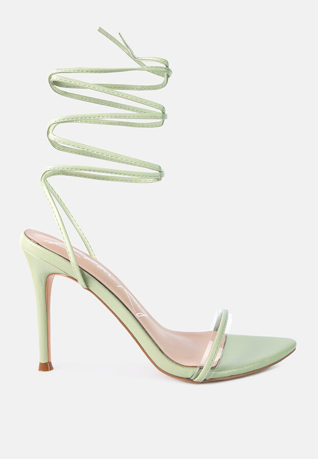 London Rag Sphynx High Heel Lace Up Sandals