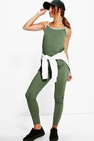 Thumbnail for your product : boohoo Petite Naya Sport Tipped Jumpsuit