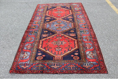 Isabelline One-of-a-Kind Hand-Knotted 1950s 4'7\