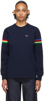 Thumbnail for your product : Noah Noah Navy Stripe Winged Foot Rugby Long Sleeve T-Shirt