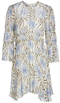 Thumbnail for your product : Cinq à Sept June Printed Ruffle Silk Dress