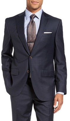 David Donahue Men's Ryan Classic Fit Check Wool Suit