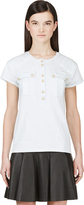 Thumbnail for your product : Balmain Mint Ribbed Shoulder T-Shirt