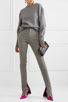 Thumbnail for your product : Balenciaga Convertible Stretch Wool-blend Cardigan - Gray