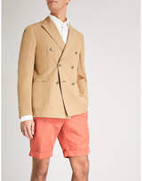 Thumbnail for your product : SLOWEAR Chinolino double-breasted linen and cotton-blend jacket