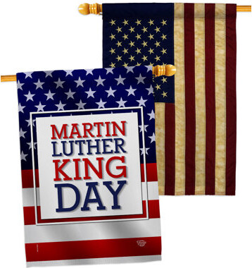 Ornament Collection Mlk Day 2-Sided Polyester 28 x 40 in. House Flag
