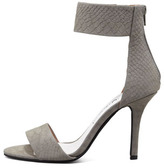 Thumbnail for your product : Jeffrey Campbell Inaba Snake-Embossed Ankle-Band Sandal