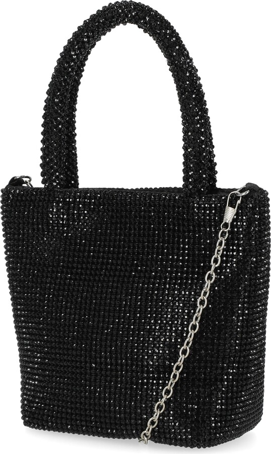 Jessica McClintock Crystal Embellished Chase Top Handle Mini Tote Bag