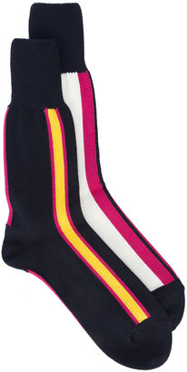 Sacai miss-matched stripe intarsia socks