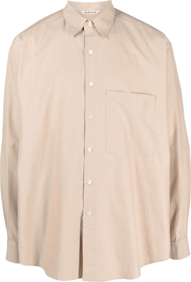 AURALEE Viyella Wool Shirt - ShopStyle