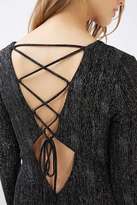 Thumbnail for your product : Topshop Sparkle lace up back dress