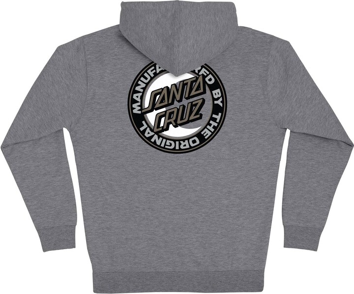 Santa Cruz MFG Moon Dot Zip Hooded Heavyweight Sweatshirt Black Sm Mens