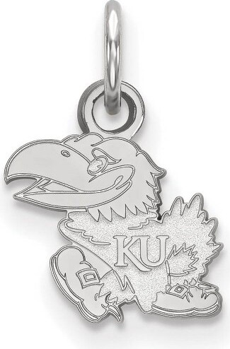 Black Bow Jewelry Co. BlackBowJewelrySterlingSilverKansasJayhawksNCAAExtraSmallFullLeftMascotPendant