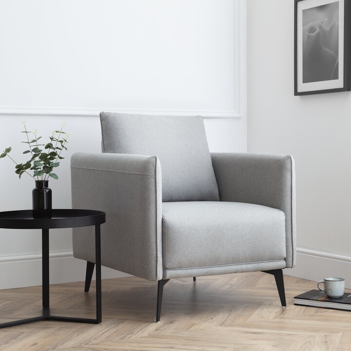 Dunelm Rohe Fabric Armchair Platinum ShopStyle