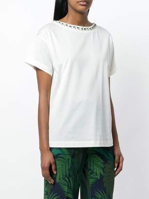 Moncler embellished collar T-shirt