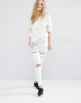 Thumbnail for your product : Dr. Denim Regina Mid Rise Skinny Destroyed Jeans