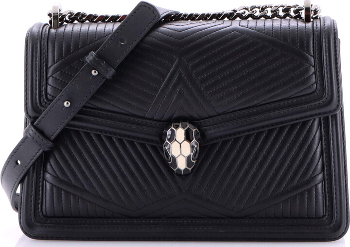 Bvlgari Serpenti Forever Shoulder Bag Quilted Leather Small