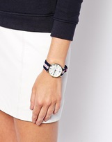 Thumbnail for your product : ASOS Large Dial Stripe Strap Watch