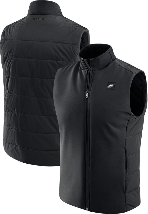 J. Palmer Men's Black Philadelphia Eagles Front Office Full-Zip Vest