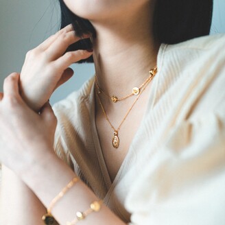 Northskull Women's Saint Beaded Necklace In Gold