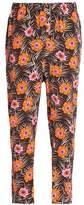 Thumbnail for your product : Marni Cropped Floral-Print Crepe Tapered Pants