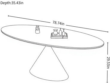 Hokku Designs French Simple and Light Luxury Dining Table