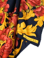 Thumbnail for your product : Christian Dior Pre-Owned Floral Baroque Silk Scarf