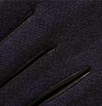Burberry Cashmere-Lined Wool and Leather Tech Gloves