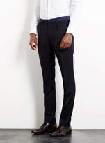 Thumbnail for your product : Topman Navy jacquard Skinny Suit Pants
