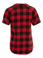 Thumbnail for your product : Topman Red Buffalo Check Baseball short sleeve Shirt