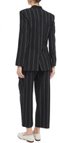 Thumbnail for your product : Sandro Malys Cropped Striped Linen-blend Wide-leg Pants