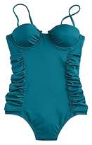 Thumbnail for your product : J.Crew D-cup ruched underwire one-piece swimsuit