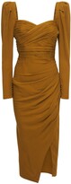 Thumbnail for your product : Self-Portrait Stretch Crepe Viscose Ruched Midi Dress