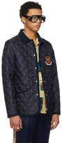 Thumbnail for your product : Gucci Blue Bee Quilted Jacket
