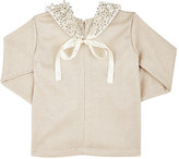 Thumbnail for your product : Mademoiselle Charlotte Metallic Knit Sweater & Embellished Necklace-Gold