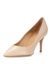 Thumbnail for your product : Ferragamo Susi Leather Point-Toe Pump, New Bisque