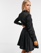 Thumbnail for your product : UNIQUE21 high low hem shirt dress in black