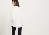 Thumbnail for your product : Dynamite Striped Front Zip Blouse