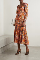 Thumbnail for your product : A.L.C. Coralie Printed Cotton-poplin Halterneck Midi Dress