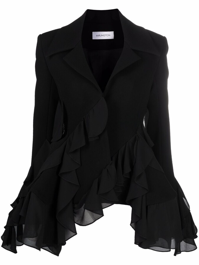 blazer with ruffles