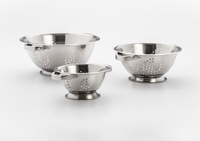 Cook Pro 3 Piece Stainless Steel Colander Set