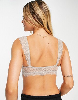 Gilly Hicks longline lace bralet in white